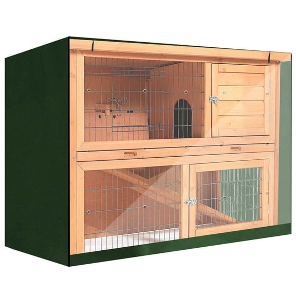 Wodtesl All-Season Pet Cover Double Decker Cage For Rabbit Protection Weatherproof Design Windproof Protection Air Circulation System