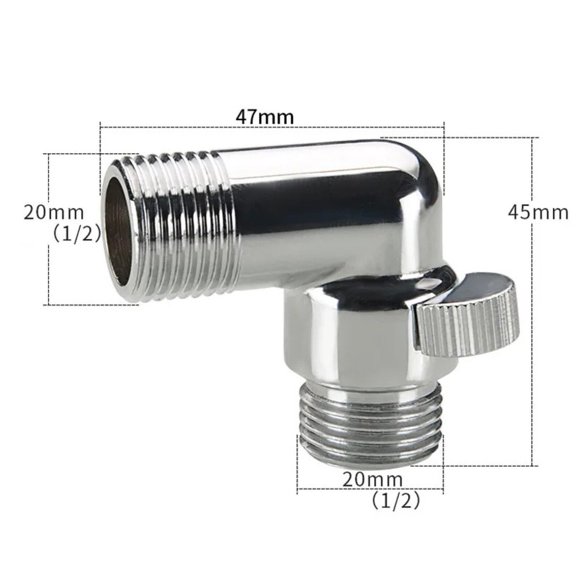 Wodtesl Angle Valve 1/2 Male Female Thread Interface Triangle Valve For Bathroom Toilet