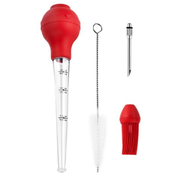 Wodtesl Basting Bulb Plastic Turkey Baster Rubber Baster Tube Versatile Use Basting Tool