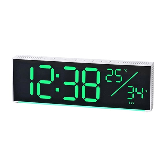 Wodtesl Big LED Number Digital Wall Clock with RGB Colors and Temperature Display