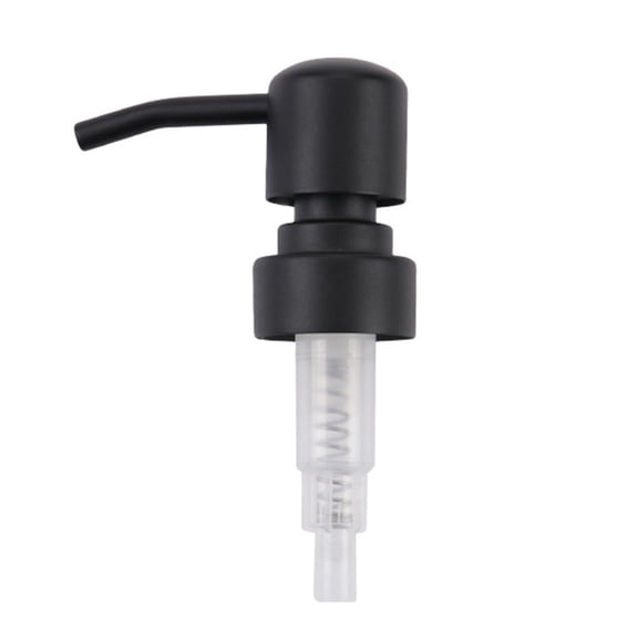 Wodtesl Black Lotion Pump Stainless Steel Dispenser 28/400 Thread Press Head for DIY Jars - 4.3\ Tube