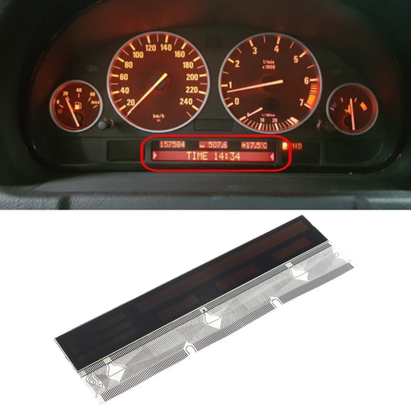 Wodtesl Car Instrument LCD Display Cable For BMW 7 Series E38 1995-2001 5 Series E39 1996-2003 X5 E53 2000-2006 LCD Display ABS Black
