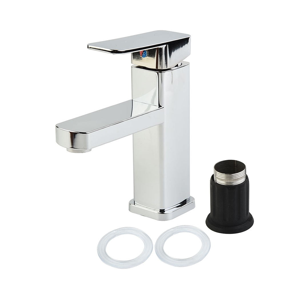 Wodtesl Chrome Bathroom Modern Basin Sink Mixer Tap Stainless Steel Hot And Cold Water Faucet Deck Mounted Bathroom Faucets