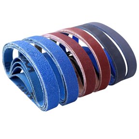 Wodtesl Complete 30 Piece Abrasive Belt Replacement Set 3/4 x 12 Inch for Tool Grinders Metal Finishing and Preparation