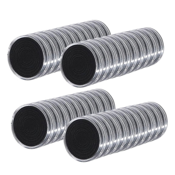 Wodtesl Crytal Clear Coin Capsule Holder Set (40 Pieces) Featuring Adaptable Inner Diameter Options Suitable For Multiple Sizes