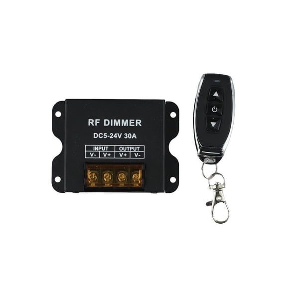 Wodtesl DC 12V 24V LED Dimmer with RF Remote Control for Brightness Adjustment