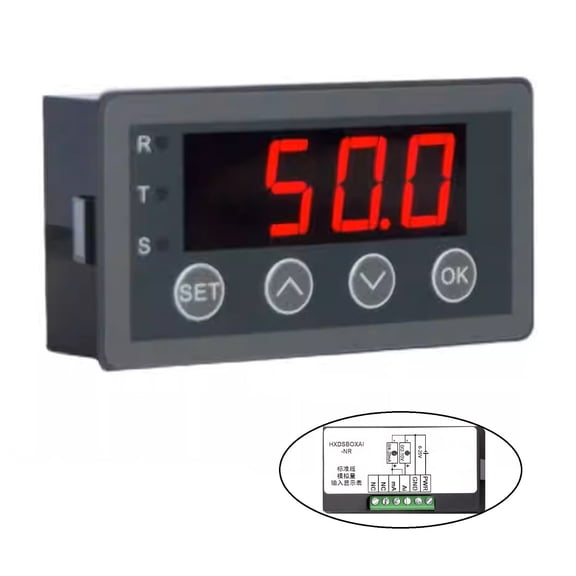 Wodtesl Digital Display Meter 0-10V 0-20MA 2-10V 4-20MA Analog Input Display Table Indicator Process Panel Meter Accessory In Stock