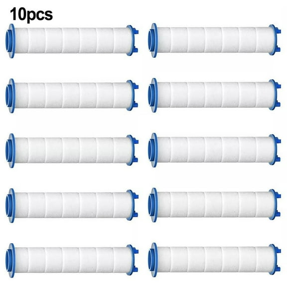 Wodtesl Dual Filtration Handheld Shower Head Filter 10 pack Replacement Cartridges, PP Cotton & Plastic, 3.15 x 0.94 inch