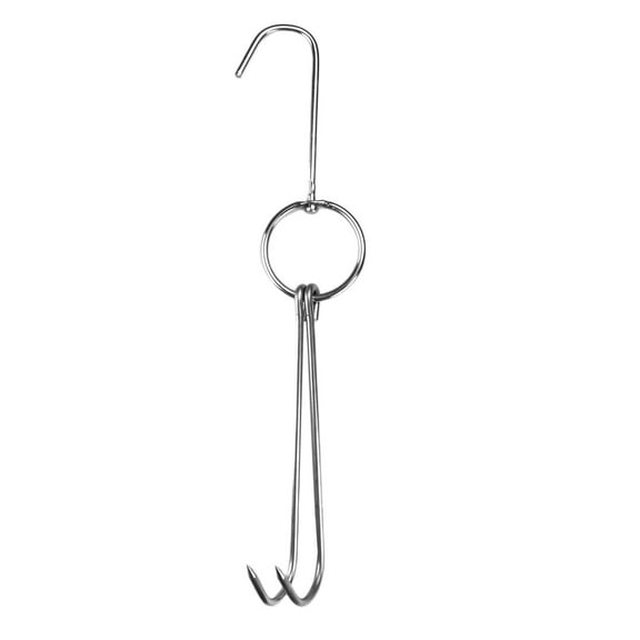 Wodtesl Duck Hooks Meat Hook Double Hooks Grill Hanger Grill Hook Stainless Steel