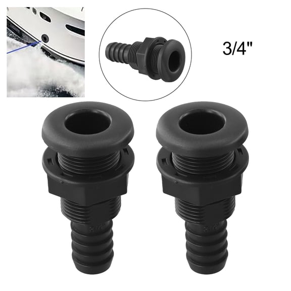 Wodtesl Easily Installable 2Pcs Marine Thru Hull Fittings Perfect for Boat Use
