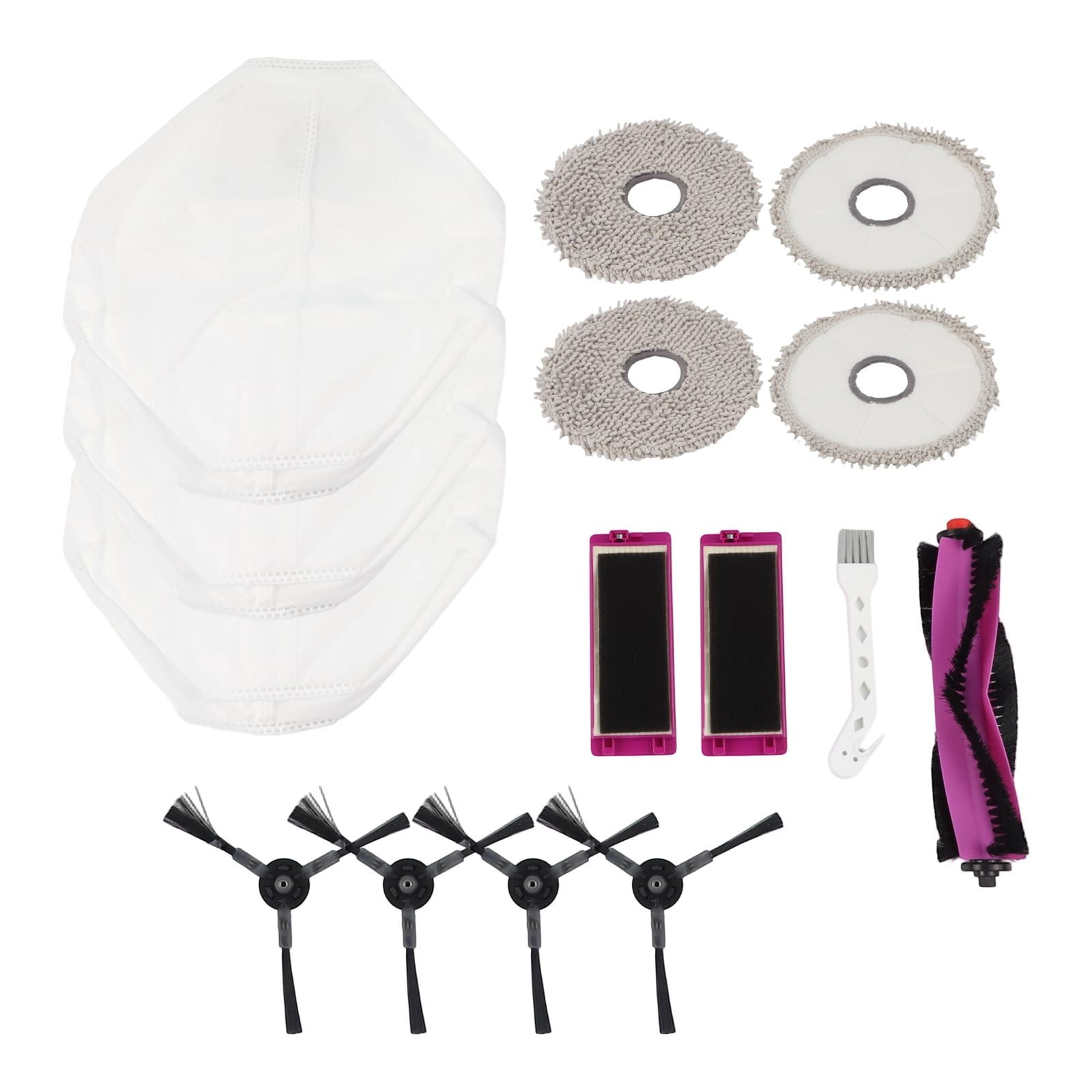 Wodtesl Main Side Brush Filter Mop Cloth Bag Kit For EUREKA For V15 Pro/ For EUREKA J15 For Ultra J15 For Ultra-WH Robot Vacuum Cleaner