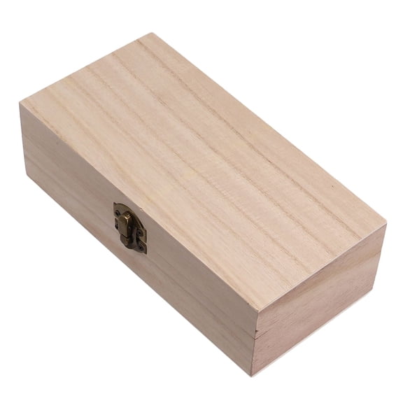 Wodtesl New Home Storage Box Natural Wooden With Lid Golden Lock Postcard Organizer Handmade Craft Jewelry Case Wooden Box Casket Home