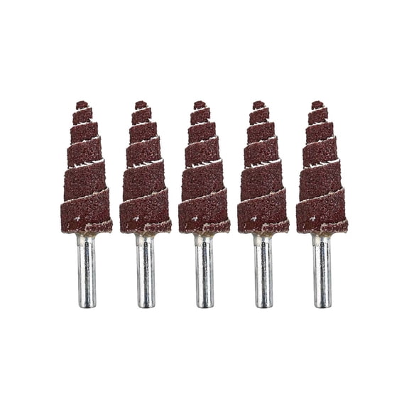 Wodtesl Professional Quality 80 Grit Tapered Cone Sandpaper Grinding Head Set of 5
