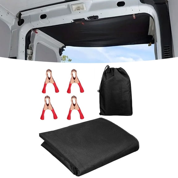 Wodtesl Rear Barn Door Awning Cover for Transporter Vans with Four Windproof Straps for Mercedes For Sprinter and NV200
