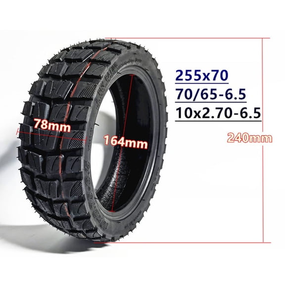 Wodtesl Reliable Electric Scooter Tire 10x2 75 6 5 Tubeless Engineered with Rubber Perfect Fit for Offroad Riding Needs