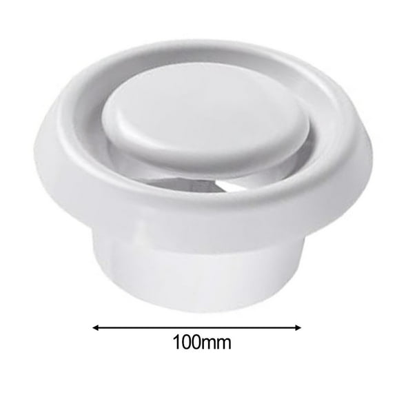 Wodtesl Round Ceiling Vent Cover 3.9 inch Adjustable Air Volume Control ABS Plastic Ventilation Grille for Bathroom Kitchen HVAC Exhaust Fan