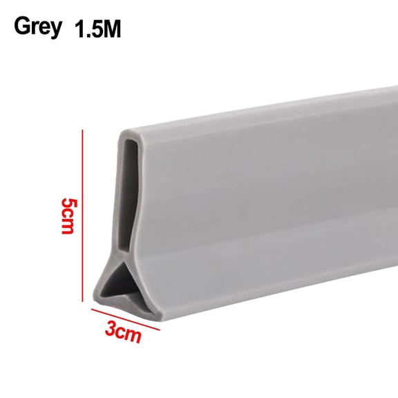 Wodtesl Silicone Shower Dam Water Barrier 20-79 inch Non-Slip Bathroom Threshold Seal Dry Wet Separation Kitchen Floor Water Blocker