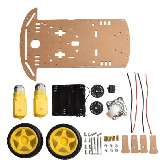 Wodtesl Smart Car Kit, 2WD Smart Robot Car Chassis Kit With Speed Encoder And Battery Boxs DIY Electronic Kit For Arduino