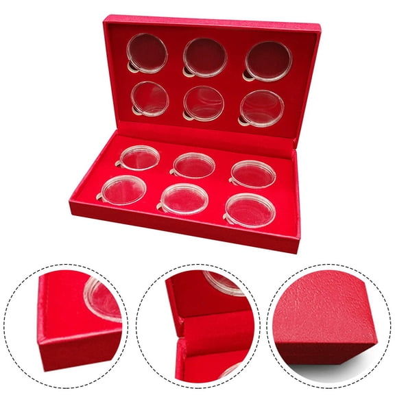 Wodtesl Square Coin Holder Box with Removable Compartments for Collectors