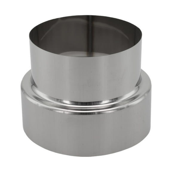Wodtesl Stainless Steel Chimney Pipe Reducer 120mm to 100mm with Heat Resistant Construction and Winding Seam for Structural Integrity