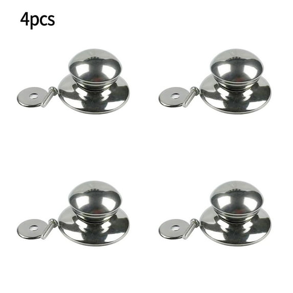 Wodtesl Stainless Steel Pot Lid Knobs 4 Pack, Kitchen Utensil Replacement Handles, Heat Resistant Fixing Knobs for Cookware Lids, 1.6\" Top Diameter, 2.3\" Base