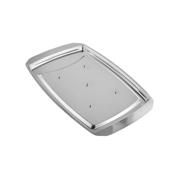 Wodtesl Stainless Steel Turkey Rack Roast Chicken Christmas Plate Pan Meat Nail Tray