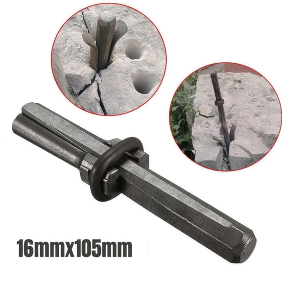 Wodtesl Stone Splitting Tool Stone Splitter Metal Plug Wedges Concrete Rock Splitters Hand Tool 16mm Stone Chopper Chisels