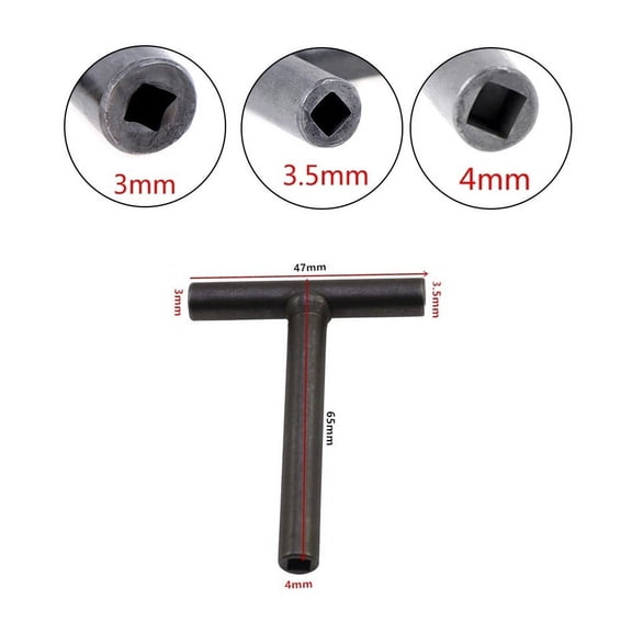 Wodtesl T Bar Wrench 3mm 3.5mm 4mm Square Drive Valve Screw Clearance Adjustment Spanner For Scooter And Motorcycle Engine Repair
