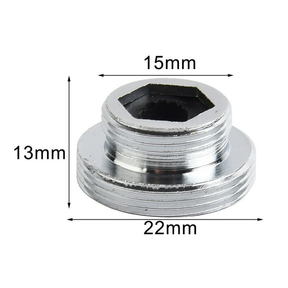 Wodtesl Water Saving Kitchen Tap Aerator Connector Metal Faucet Adapter Inside Thread 0.63-0.87 inch (Outer) Adjustable Size Silver Water Flow Regulator for Home Office Public Places