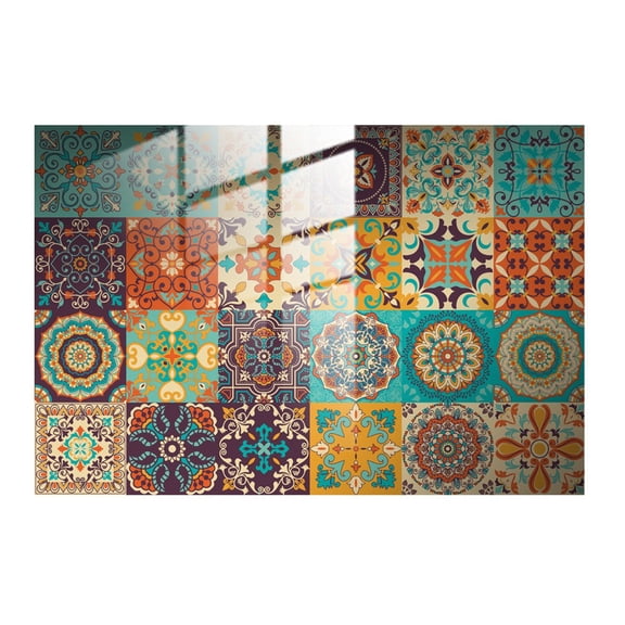 Wodtesl Waterproof Moroccan Tile Stickers for Bathroom and Kitchen - Easy to Apply and