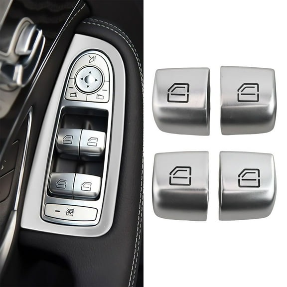 Wodtesl Window Switch Repair Buttons Compatible with For Mercedes C300 C63 C350 GLC300 C Class S Class W222 X253 W205 4 Pieces Set