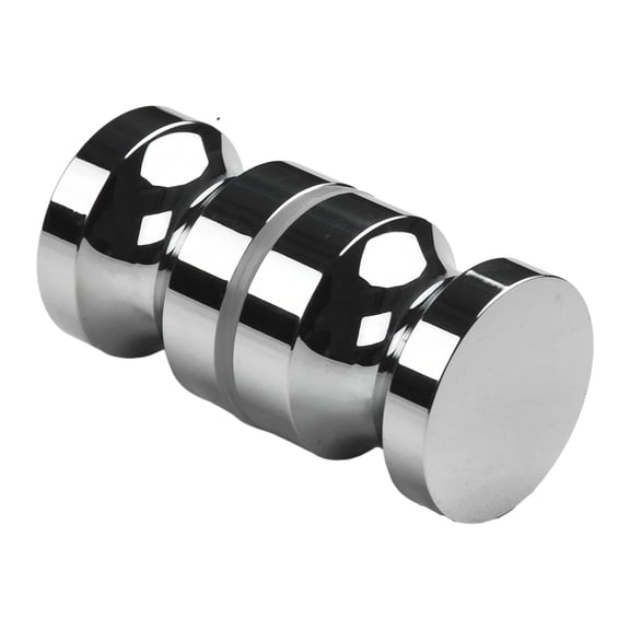 Wodtesl Zinc Alloy Bathroom Shower Door Handle Knob Single Groove with Chrome Plated Finish for Glass Doors 6 18mm Thickness