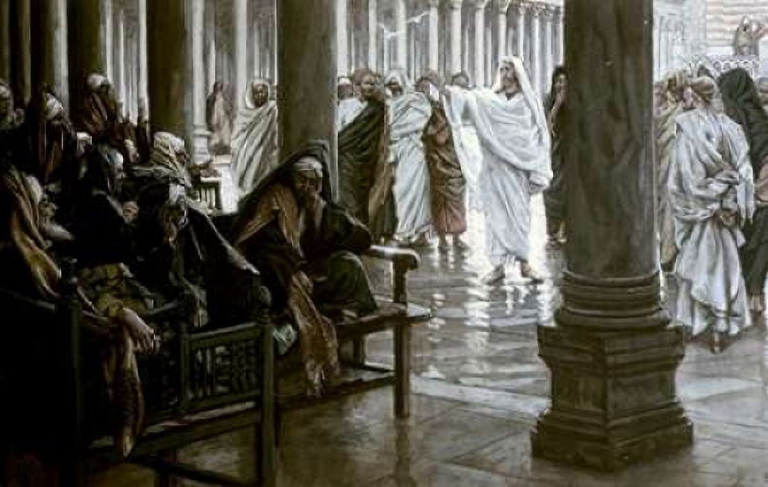 Woe Unto You Scribes and Pharisees Canvas Art - James Jacques Tissot (24 x 36)