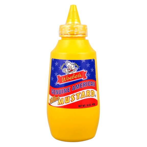 Woeber's Genuine American Yellow Mustard 453g (pack of 6)