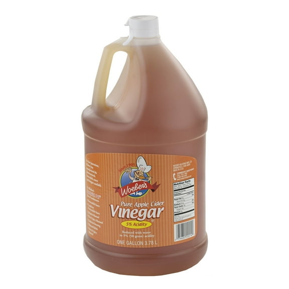 Woeber's Pure Apple Cider Vinegar, 5% Acidity, 128 Ounces (1 Gallon Jug)