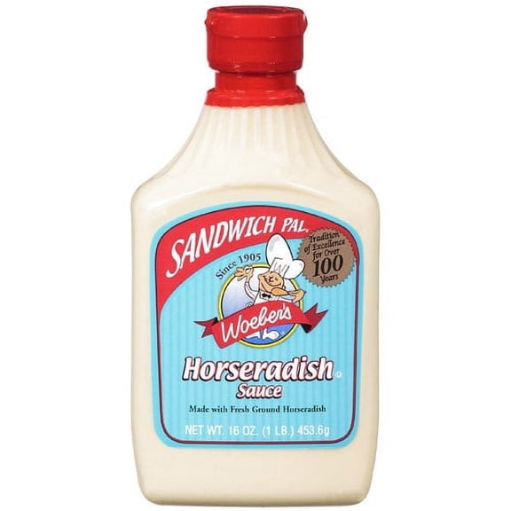 Woeber's Sandwich Pal Horseradish Sauce, 16 oz Squeeze (2 Packs)
