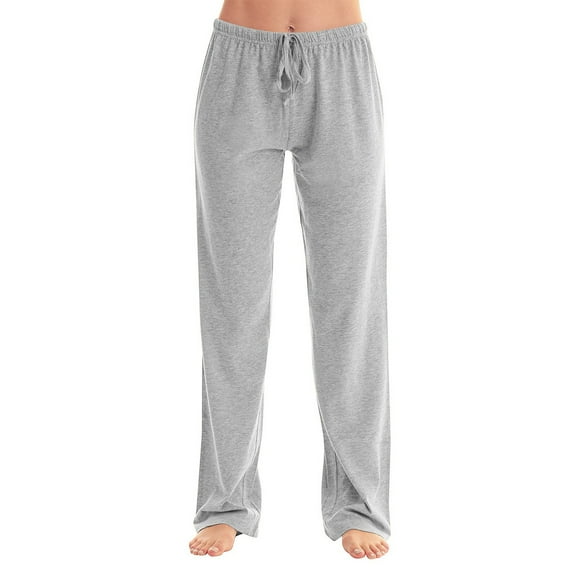 WoenderWiz Women's Yoga Pants with Pockets Comfy Stretch Loose Wide Leg Casual Pants Breathable Running Workout Lounge Pants Gray XXL