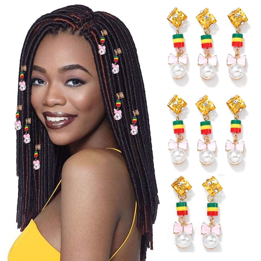 SEWACC 1 Set Transparent Bucket Bead Set Colored Wigs Beeds Hair Jewelry  for Braids Clay Bead Charms Braided Wigs Afro Wig Beads Rings Dreadlocks  Ring