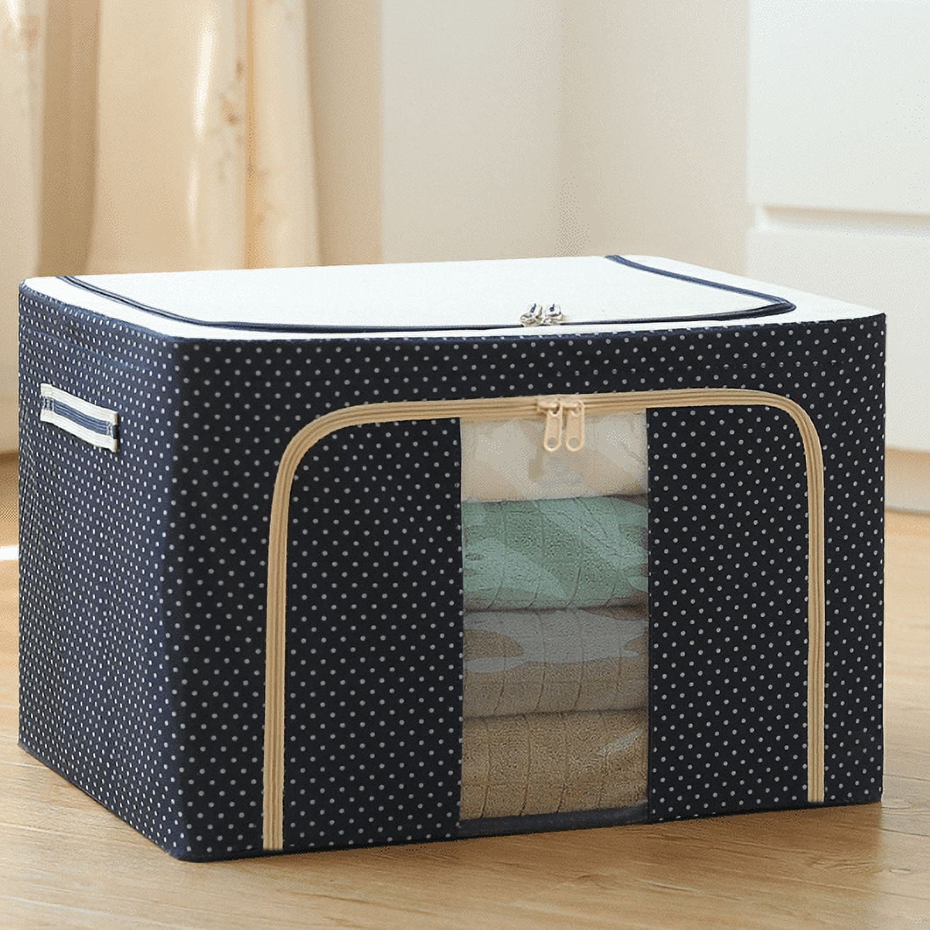 Corner Oxford Frame Storage Box Fabric Clothing Bag with Handle Foldable  Closet Bin for Clothes Bedding Ziplock Organizer TJ7345 - AliExpress