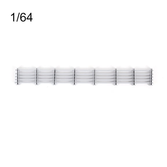 Wofarmy 1/87 1/64 Ho Oo Scale Road Guardrail Model Miniature Fence for Railway Train Layouts Garden Diorama Scenery Decorations Medium Gray164