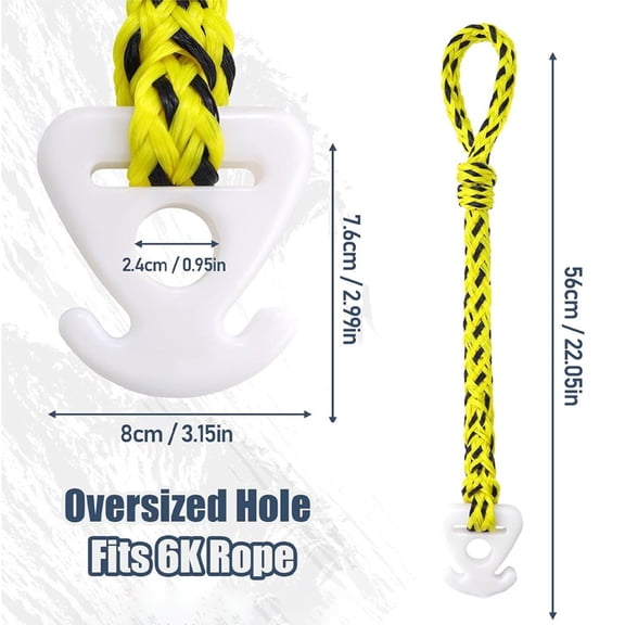 Wofarmy 1 Pc Tension Boat Tow Rope Traction Rope Quick Connector for Kayak Towable Tube Floating Ropes Accessories Yellow Black