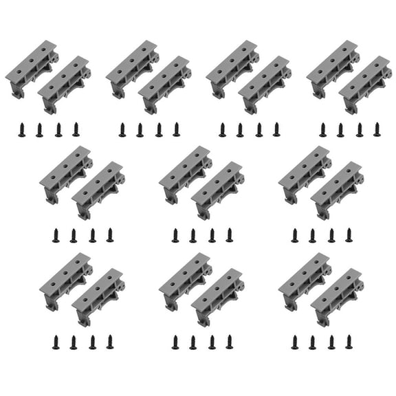 Wofarmy 10 Sets Premium Pcb Din Rail Base Installation Bracket for C45 Rail Mount Adapter Din 35 Mounting Rails with Pcb Supports