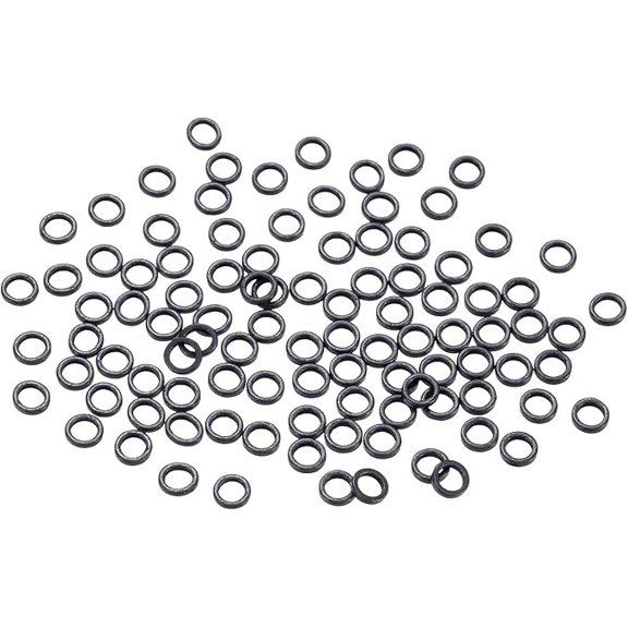 Wofarmy 100pcs Fly Fishing Tippet Rings 5.3/4.4/3.7/3.1/2.5/2MM Stainless Steel Low-Visibility Rustproof Fishing Connector 2.5mm