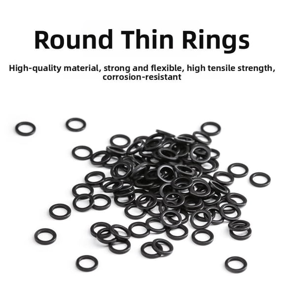 Wofarmy 100pcs Fly Fishing Tippet Rings 5.3/4.4/3.7/3.1/2.5/2MM Stainless Steel Low-Visibility Rustproof Fishing Connector 2mm