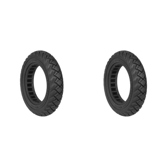 Wofarmy 10x2.125 Solid Off-Road Tire 141mm ID 36mm Slot Wing Pattern Rubber for Scooter 2pcs