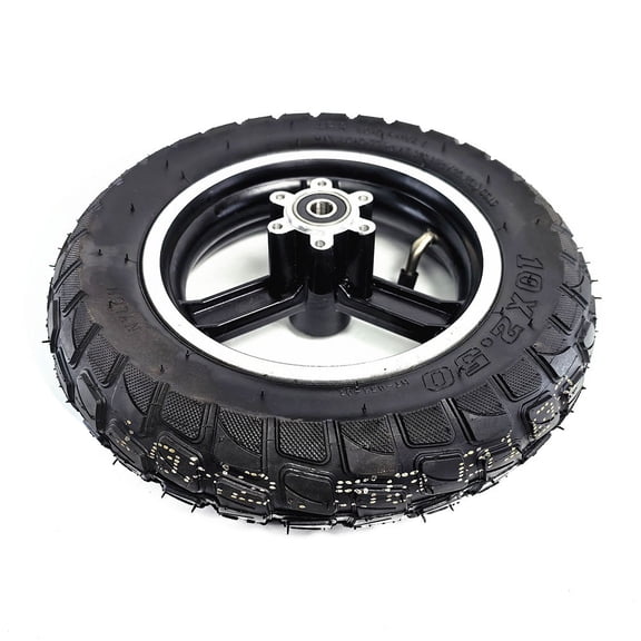 Wofarmy 10x2.50 Tubeless Electric Scooter Wheel, Aluminum Alloy Rim for 10/12mm Axle, Brake or Non-Brake 10Mm-Brake Style