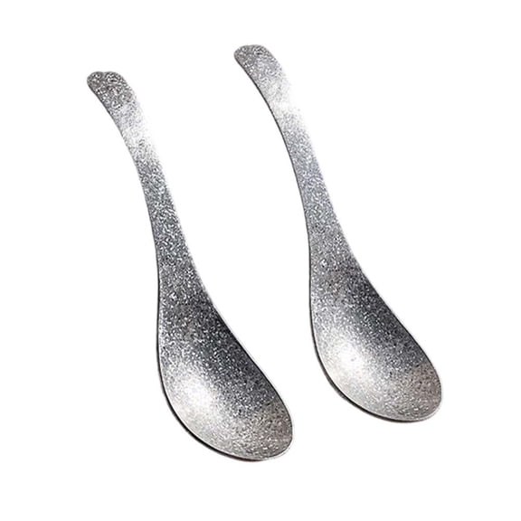 Wofarmy 15.4Cm Titanium Spoon - Pure Metal Oxidation Resistant Soup Dessert Spoon A