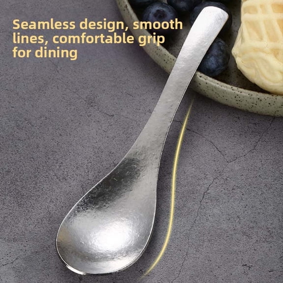 Wofarmy 154Cm Titanium Spoon - Pure Metal Oxidation Resistant Soup Dessert Spoon A
