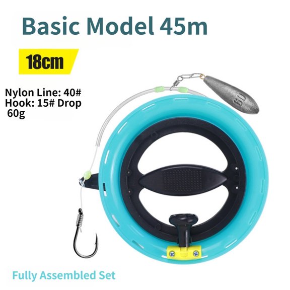 Wofarmy 16Cm/18Cm 45M Handline Fishing Reel / Hand Spool Kit for Grouper Pre-Rigged 45M Line for Boat/Shore Multiple Kit Versions Tools A-18cm