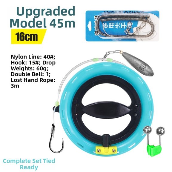 Wofarmy 16Cm/18Cm 45M Handline Fishing Reel / Hand Spool Kit for Grouper Pre-Rigged 45M Line for Boat/Shore Multiple Kit Versions Tools B-16cm
